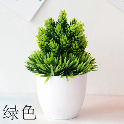 EverMini Bonsai Artificial Plant Potted Green Decor
