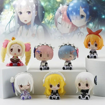 Cute Re Zero Rem Mini Anime Figurine Set