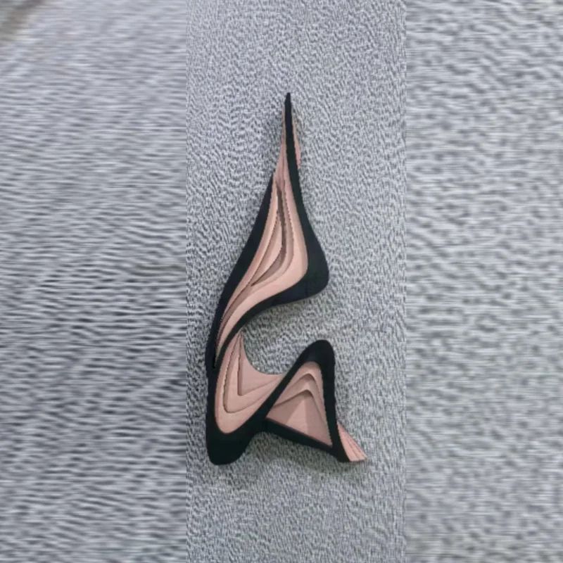 Modern wooden abstract sculpture for bookshelf decor and desk styling