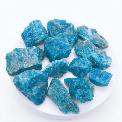 Blue Apatite Raw Stone Natural Apatite Crystal for Reiki, Home and Aquarium Decor