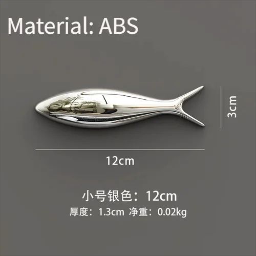 3D Electroplated Fish Wall Decor Set – Modern Metallic Art for Living Room & Restaurant Walls