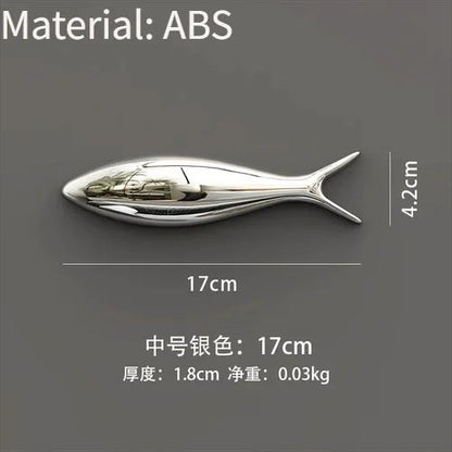 3D Electroplated Fish Wall Decor Set – Modern Metallic Art for Living Room & Restaurant Walls