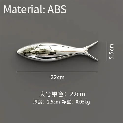 3D Electroplated Fish Wall Decor Set – Modern Metallic Art for Living Room & Restaurant Walls