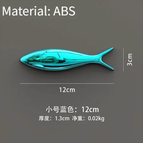 3D Electroplated Fish Wall Decor Set – Modern Metallic Art for Living Room & Restaurant Walls