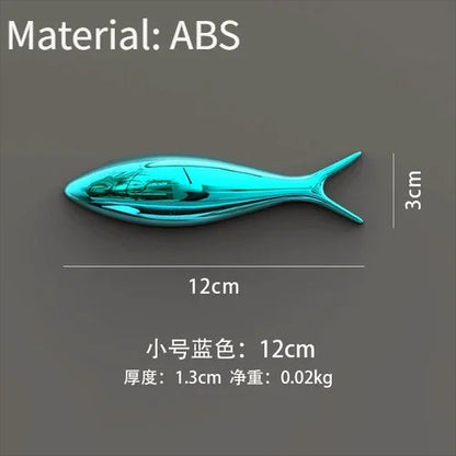 3D Electroplated Fish Wall Decor Set – Modern Metallic Art for Living Room & Restaurant Walls