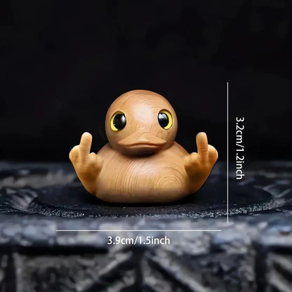 Hand-Carved Wooden Duck Figurine – Cute Minimalist Desk & Home Decor