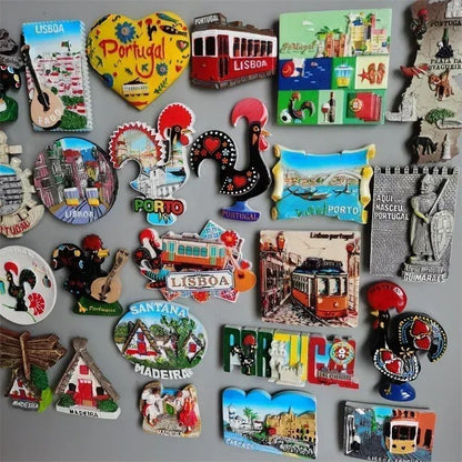 EverTravel Portugal Fridge Magnets Souvenir Resin Collection Decor
