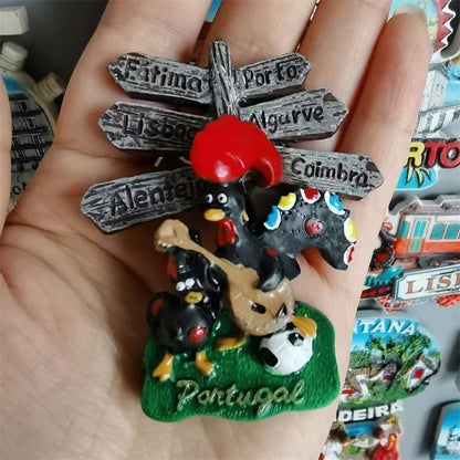 EverTravel Portugal Fridge Magnets Souvenir Resin Collection Decor