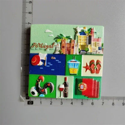 EverTravel Portugal Fridge Magnets Souvenir Resin Collection Decor