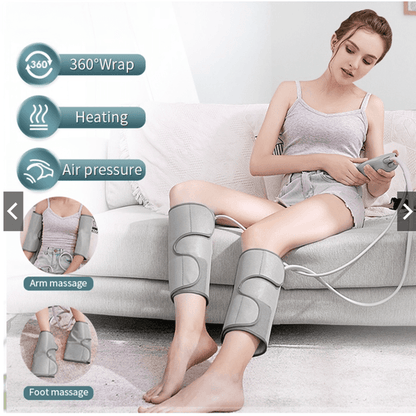 Air Compression Calf Massager with Handheld Controller, Leg Massager for Circulation, Pain Relief for Edema, Muscles