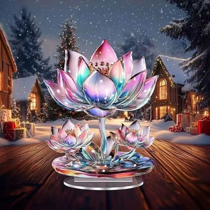 White Crystal Dragon Acrylic Figurine for Desk Decor and Fantasy Room Display