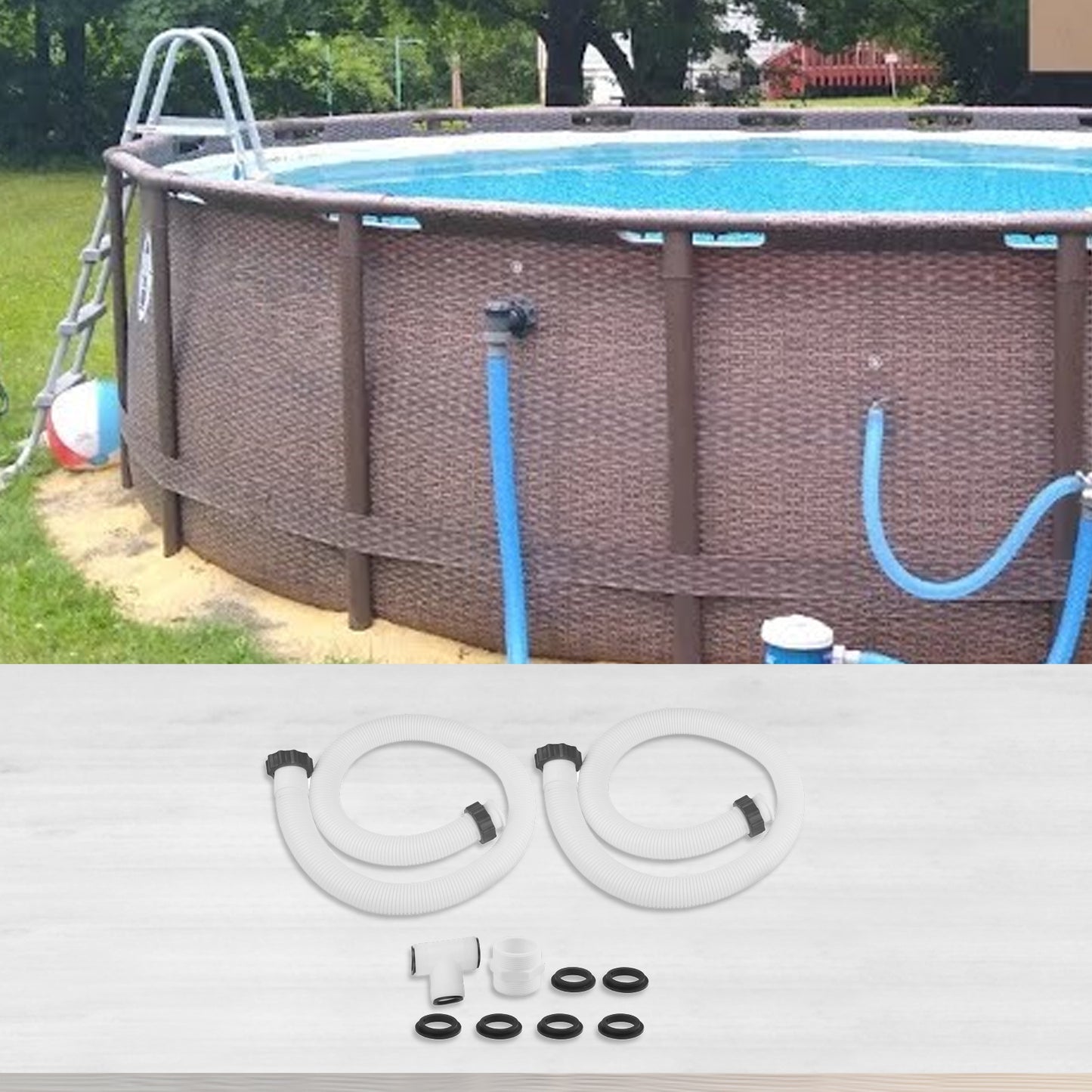 Pool Hose Adapter & Filter Pump Hose Kit for Intex and Coleman Above Ground Pools