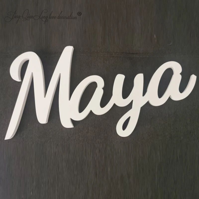 Custom Wooden Name Sign with Base – Personalized Wood Word Decor for Walls & Home Styling