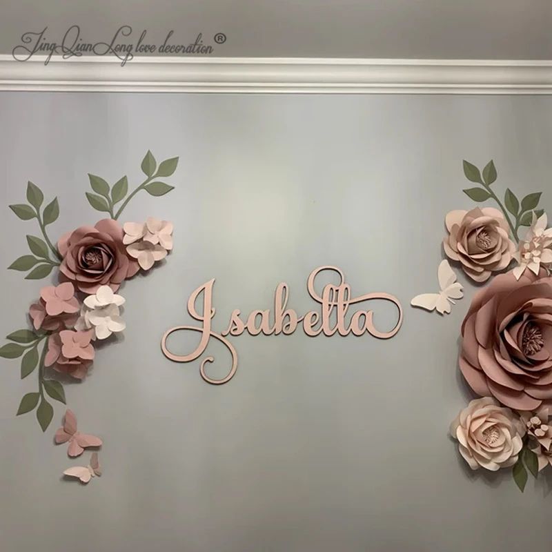 Personalized Wooden Name Sign – Custom Nursery Wall Decor for Baby Room & Home Styling