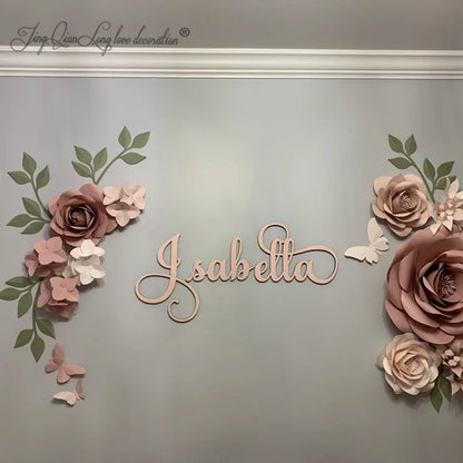 Personalized Wooden Name Sign – Custom Nursery Wall Decor for Baby Room & Home Styling