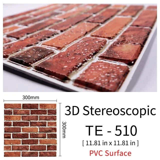 3D Peel-and-Stick Brick Wall Panels – Waterproof PVC Foam Wallpaper Tiles for Stylish Home Makeovers