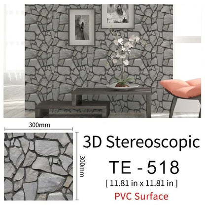 3D Peel-and-Stick Brick Wall Panels – Waterproof PVC Foam Wallpaper Tiles for Stylish Home Makeovers