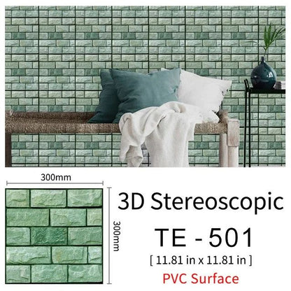 3D Peel-and-Stick Brick Wall Panels – Waterproof PVC Foam Wallpaper Tiles for Stylish Home Makeovers