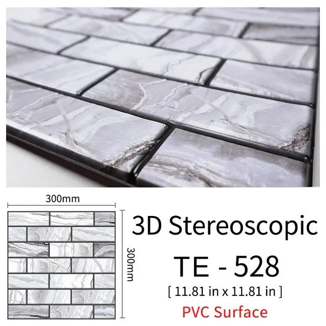 3D Peel-and-Stick Brick Wall Panels – Waterproof PVC Foam Wallpaper Tiles for Stylish Home Makeovers