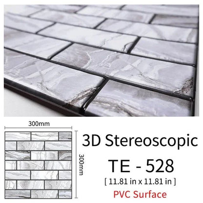 3D Peel-and-Stick Brick Wall Panels – Waterproof PVC Foam Wallpaper Tiles for Stylish Home Makeovers