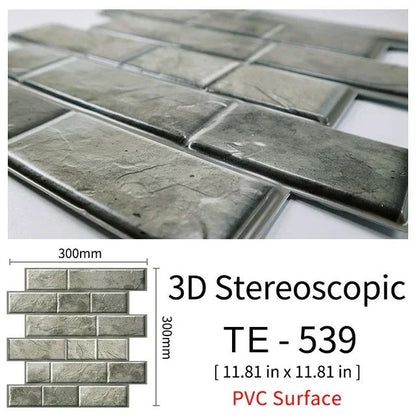 3D Peel-and-Stick Brick Wall Panels – Waterproof PVC Foam Wallpaper Tiles for Stylish Home Makeovers