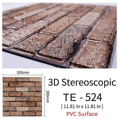 3D Peel-and-Stick Brick Wall Panels – Waterproof PVC Foam Wallpaper Tiles for Stylish Home Makeovers
