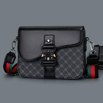 Mens Waterproof Jacquard Crossbody Bag for Business and Daily Commute