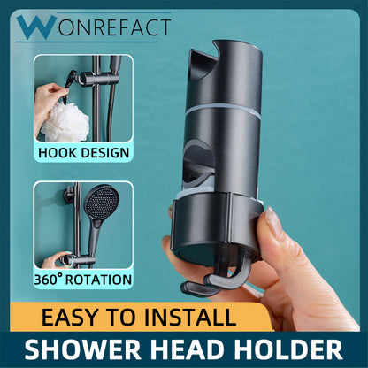 Adjustable Shower Head Holder for Slide Bar Universal Shower Bracket Mount