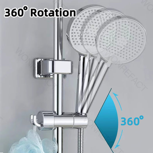 Adjustable Shower Head Holder for Slide Bar Universal Shower Bracket Mount