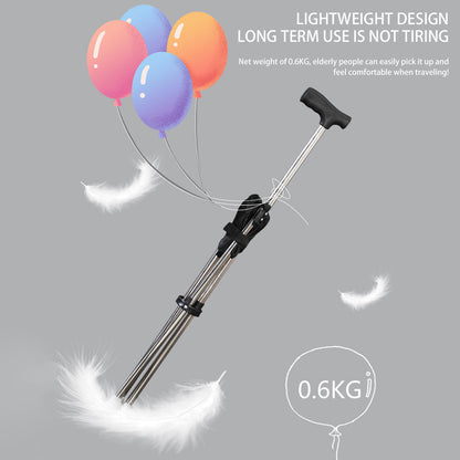 Lightweight Folding Cane with Seat Portable Walking Support for Outdoor Comfort