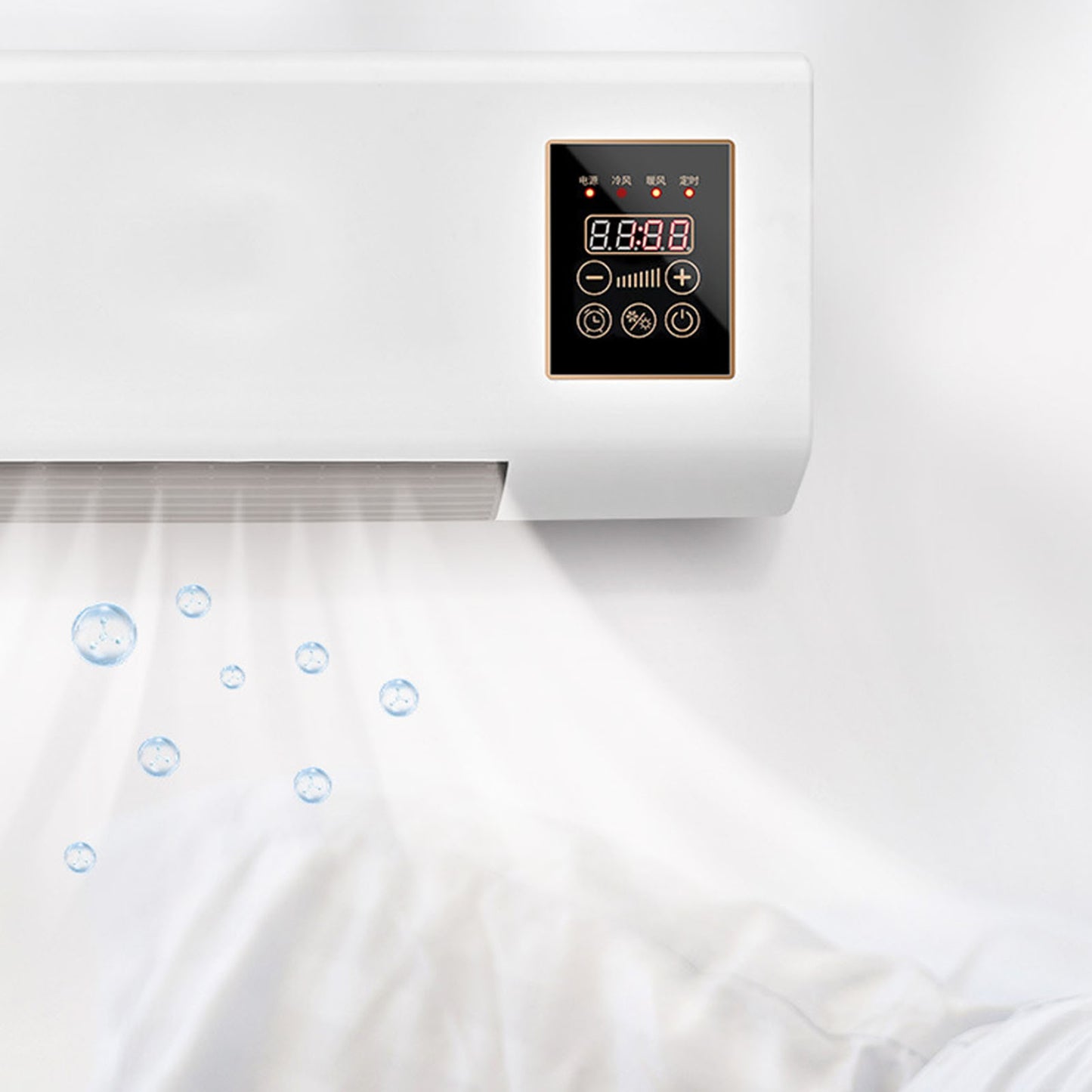 Wall Mounted Heater Fan with Remote Heating + Natural Air Fan
