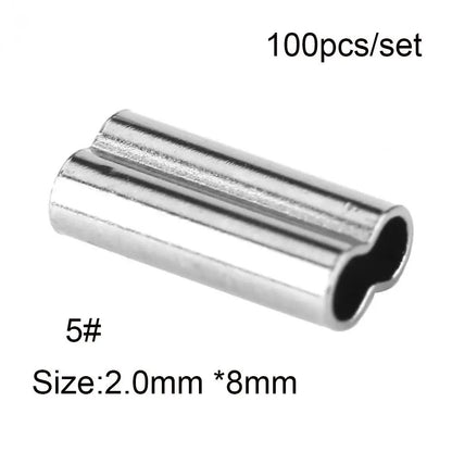 Fishing Barrel Crimping Sleeves – Double Barrel Tackle Connectors – High-Yield Terminal Rigging Hub