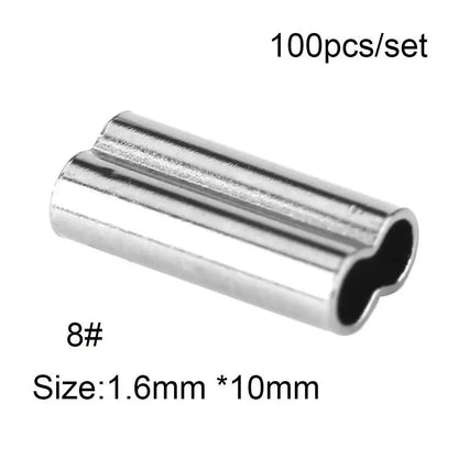 Fishing Barrel Crimping Sleeves – Double Barrel Tackle Connectors – High-Yield Terminal Rigging Hub