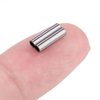 Fishing Barrel Crimping Sleeves – Double Barrel Tackle Connectors – High-Yield Terminal Rigging Hub
