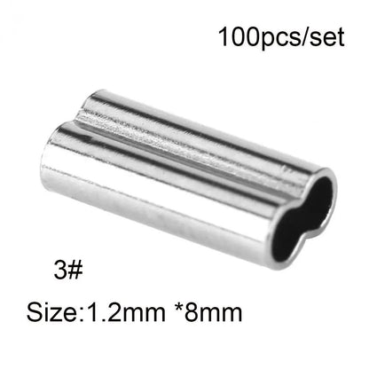 Fishing Barrel Crimping Sleeves – Double Barrel Tackle Connectors – High-Yield Terminal Rigging Hub