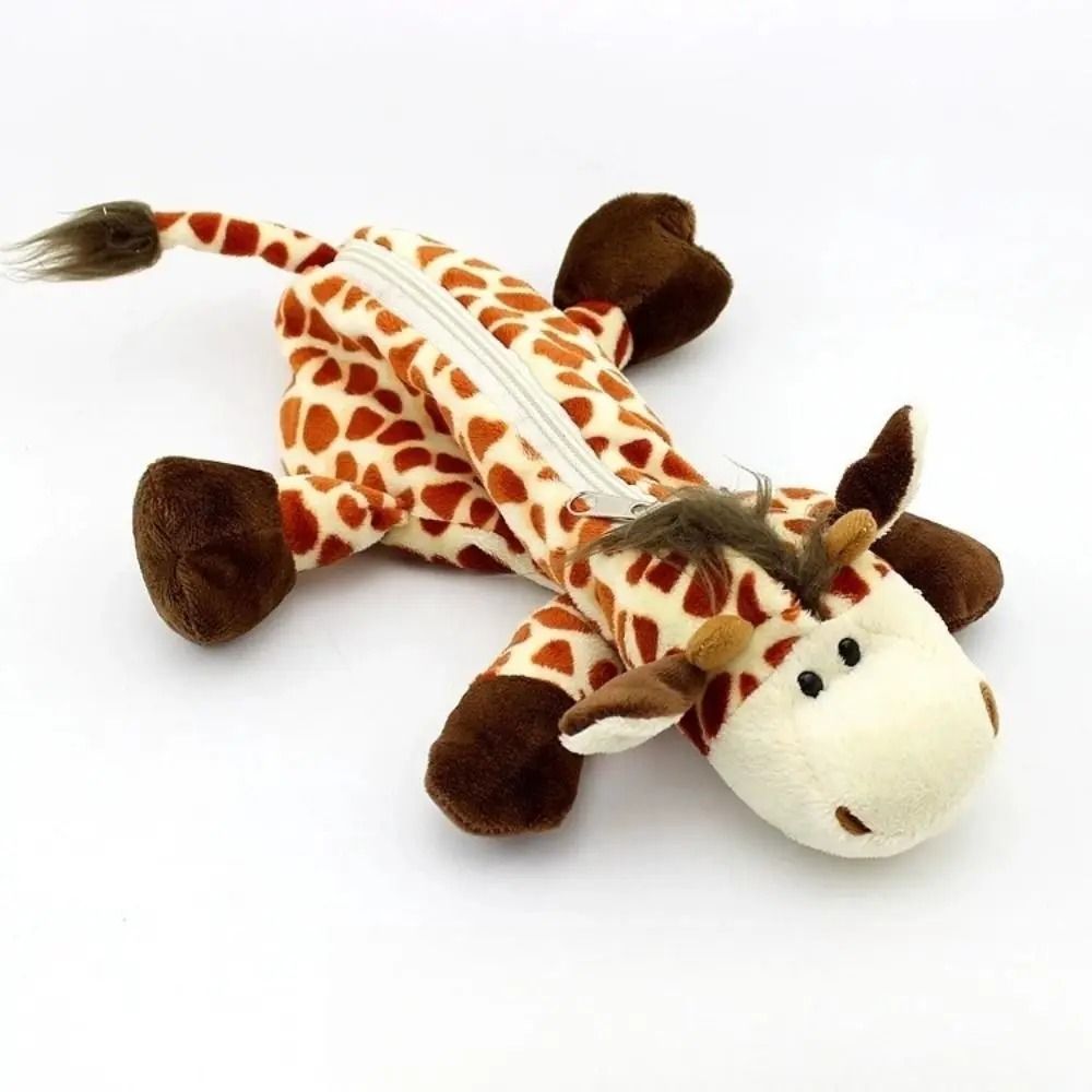 Plush Forest Animal Pencil Bag – Creative Kawaii Storage Case – High-Yield Stationery Interaction Hub