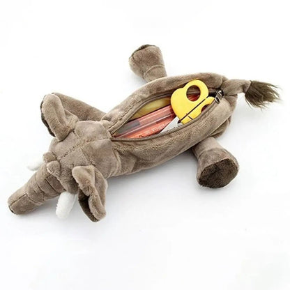Plush Forest Animal Pencil Bag – Creative Kawaii Storage Case – High-Yield Stationery Interaction Hub