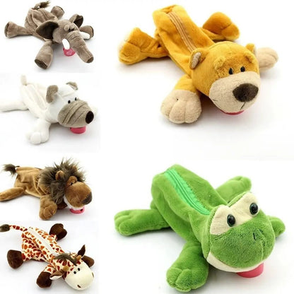 Plush Forest Animal Pencil Bag – Creative Kawaii Storage Case – High-Yield Stationery Interaction Hub