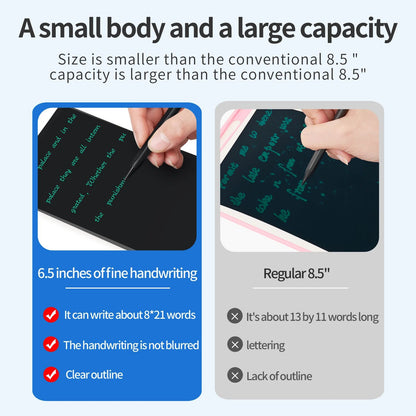 SmartErase 6.5" LCD Writing Tablet – Portable Digital Drawing Board & Paperless Notepad