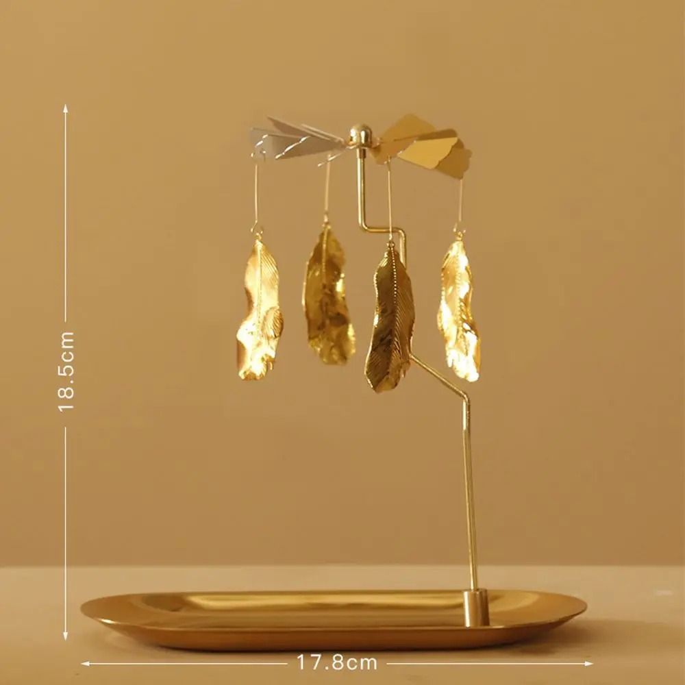 Rotating Spinning Candle Holder – Gold Metallic Carousel Tealight – High-Yield Atmospheric Interaction Hub