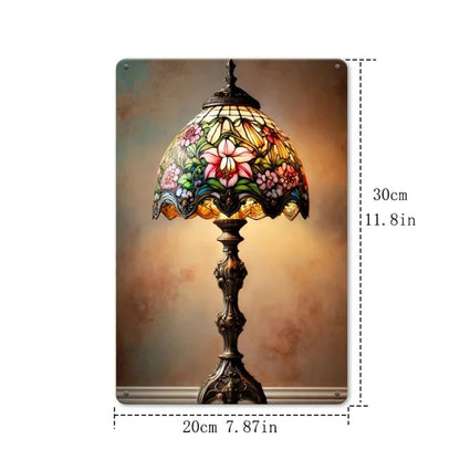 Vintage Floral Glass Table Lamp Art for Cozy Bedroom Decor