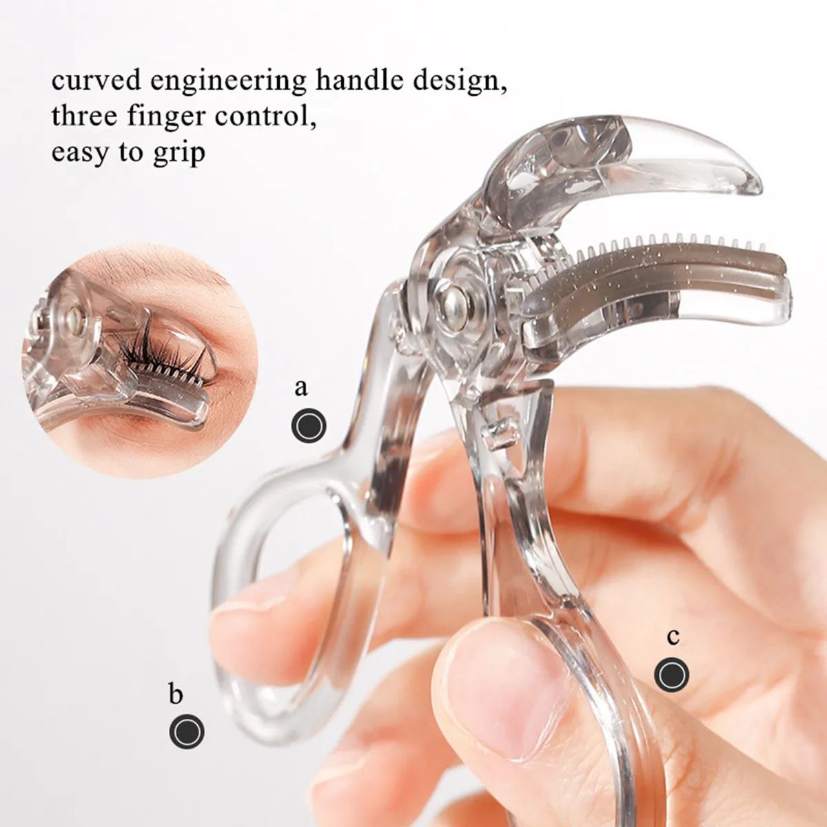 Precision Lift Wide-Angle Eyelash Curler Comb for Natural Eye-Opening Curl