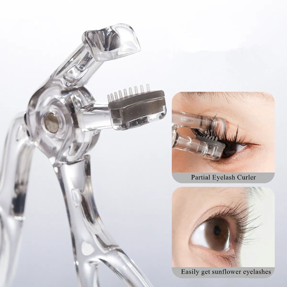 Precision Lift Wide-Angle Eyelash Curler Comb for Natural Eye-Opening Curl