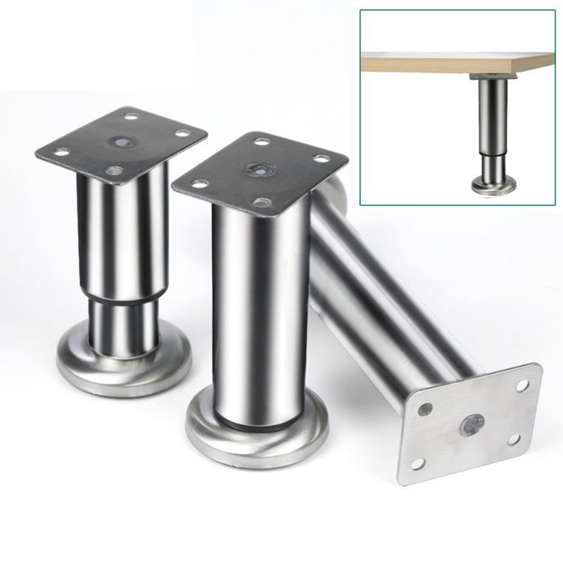 Adjustable Furniture Legs Stainless Steel Heavy Duty Telescopic Support Feet for Cabinets Sofas Beds
