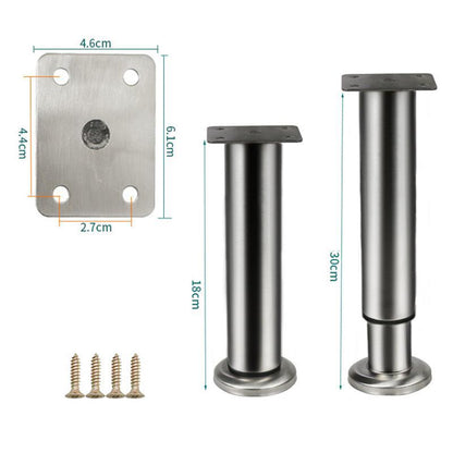 Adjustable Furniture Legs Stainless Steel Heavy Duty Telescopic Support Feet for Cabinets Sofas Beds