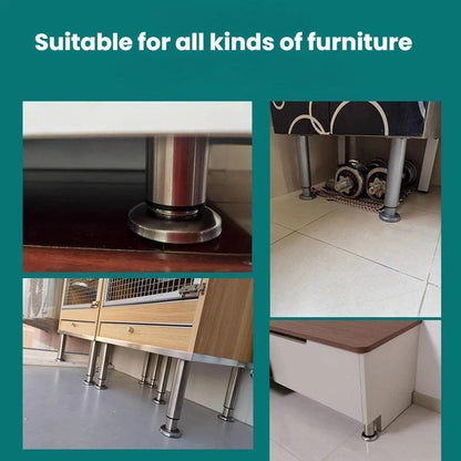 Adjustable Furniture Legs Stainless Steel Heavy Duty Telescopic Support Feet for Cabinets Sofas Beds