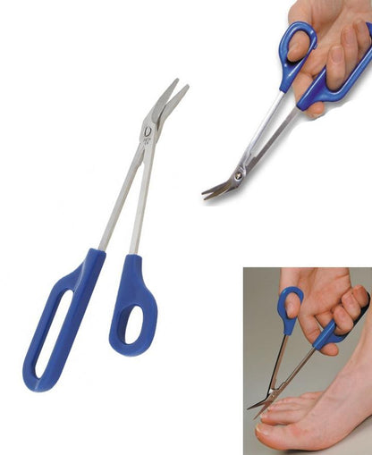 Long Reach Easy Grip Toenail Clippers for Seniors Flexible Angle Precision Trimmer