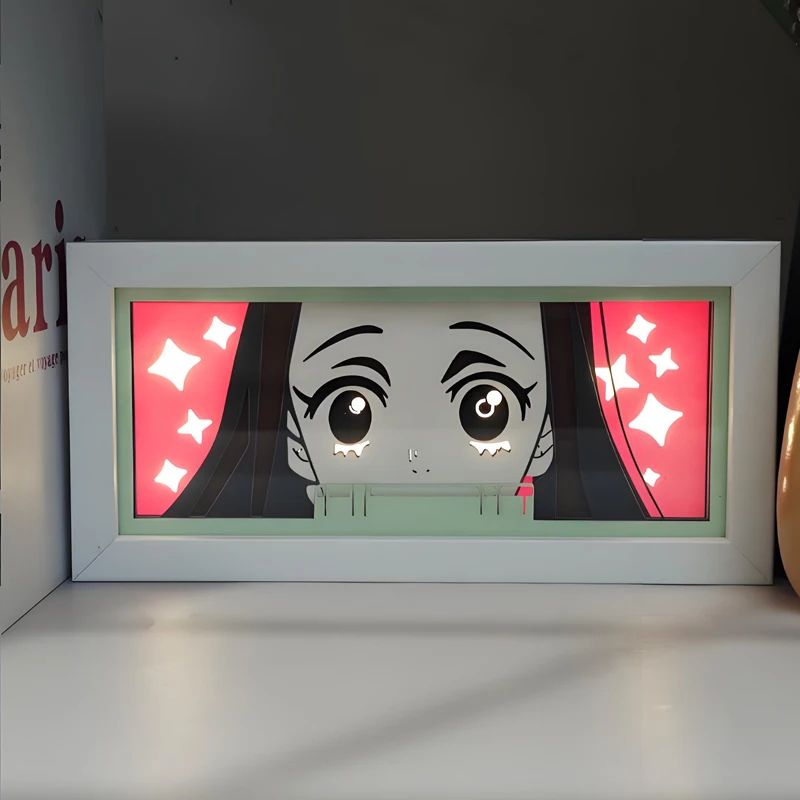 Demon Slayer 3D LED Light Box – Kamado Tanjiro Anime Night Light for Bedroom Decor