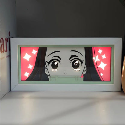 Demon Slayer 3D LED Light Box – Kamado Tanjiro Anime Night Light for Bedroom Decor