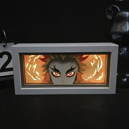 Demon Slayer 3D LED Light Box – Kamado Tanjiro Anime Night Light for Bedroom Decor